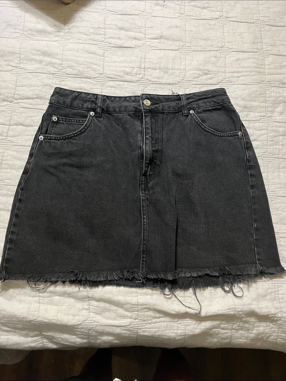 Topshop Jean Cutoff Skirt - Size 12